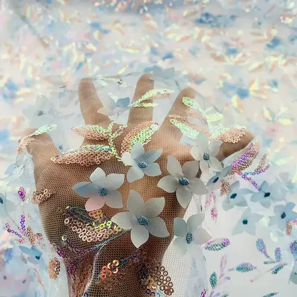 Wholesale Embroidery Birds And Flowers Pattern Chemical Lace Embroidery Tulle Fabric Wholesale Embroidery Birds And Flowers Pattern Chemical Lace Embroidery Tulle Fabric