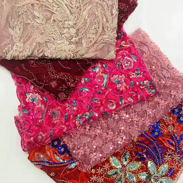 Wholesale Embroidery Birds And Flowers Pattern Chemical Lace Embroidery Tulle Fabric Wholesale Embroidery Birds And Flowers Pattern Chemical Lace Embroidery Tulle Fabric