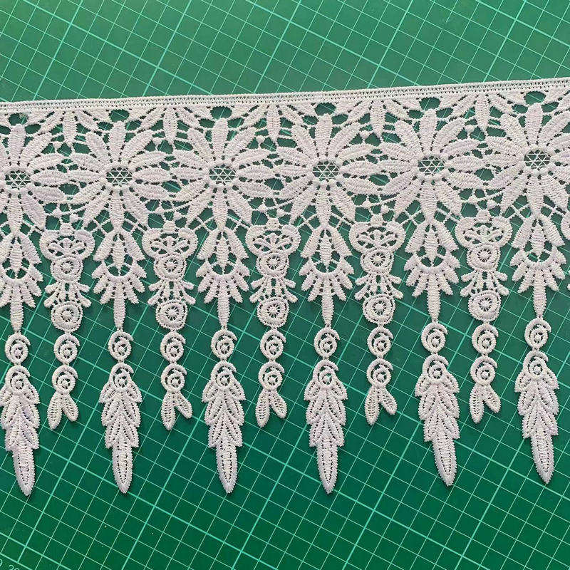 ขายส่งรูปแบบล่าสุด Polyester Fringe Lace
